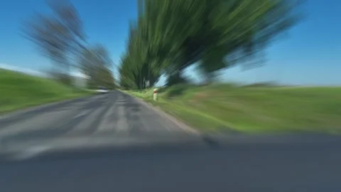 Timelapse video from inside a car driving through different landscapes: cou.. Stock Footage 276209813