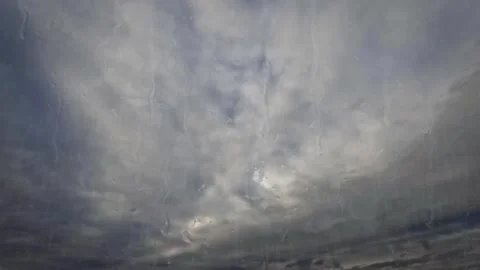 Timelapse video of massive rain dark storm clouds and water drops Stock Footage 280331681