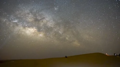 Timelapse Video of Milky Way in middle of Desert Stock Footage 253984077