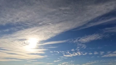 Timelapse video of overcast clouds and sun for weather forecast Video stock 251190683