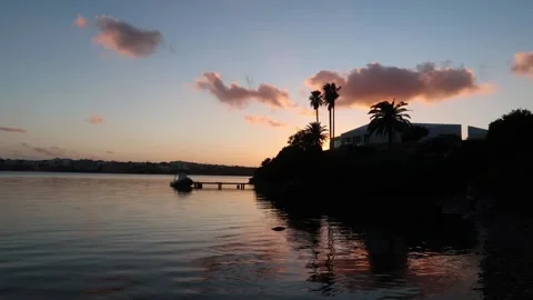Timelapse video of a sunset in the port of Mahon, Menorca. Stock Footage 141527010