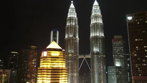 Timelapse video on Twin Tower and Skyscrapers in Kuala Lumpur Stock Footage 150291101