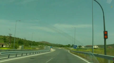 Timelapse video while driving a car. Vídeos de archivo 37447001