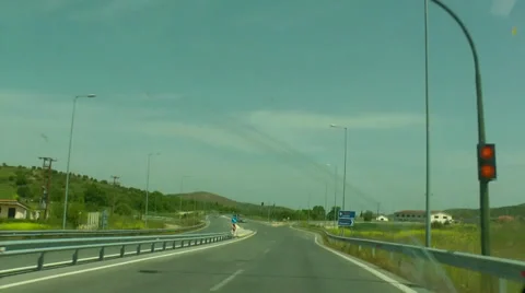 Timelapse video while driving a car. Vídeos de archivo 37718194