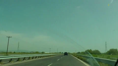 Timelapse video while driving a car(2). Vídeos de archivo 37718212