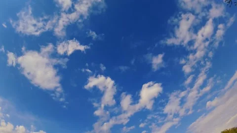 Timelapse video of white clouds on a blue sky Stock Footage 190426988