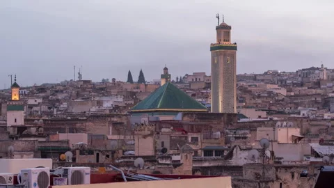 Timelapse video of the world's first university in Fez Stock Footage 346192522