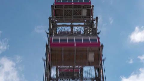 Timelapse Vienna ferris wheel during daylight Stock Footage 148383973