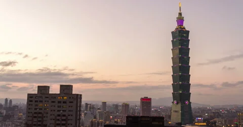 Timelapse View Of 101 Tower. 4K Stock Footage 52528637