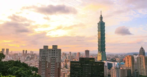 Timelapse View Of 101 Tower. 4K Stock Footage 52529696