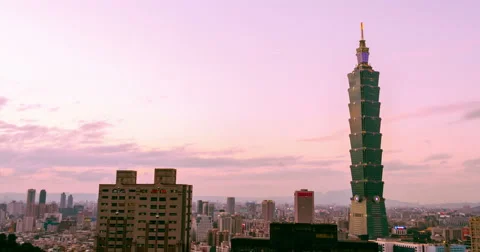 Timelapse View Of 101 Tower. 4K Stock Footage 52530268