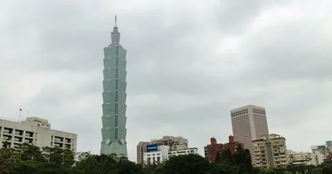 Timelapse View Of 101 Tower. 4K Stock Footage 53180060