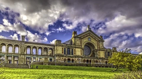 Timelapse view of Alexandra Palace in London Stock Footage