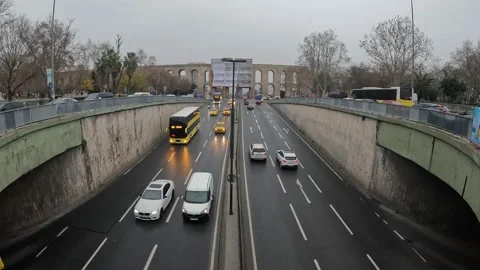 Timelapse with a view of the aqueduct Stock Footage 168944125