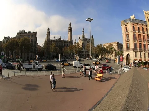 Timelapse view of Barcelona Video stock 74052468