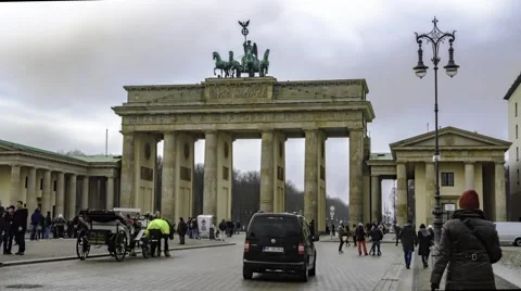 Timelapse view of the Brandenburg Gate in Berlin Stock Footage 58515753