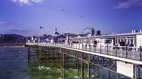 Timelapse view of the Brighton pier Stock Footage 51461592