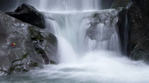 Timelapse view of the brook in Mount Emei, Sichuan province, China  Stock-Footage 40738328