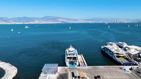 Timelapse view of car ferry Stock Footage 243007294