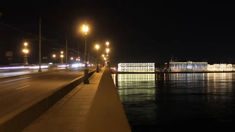 Timelapse view to the city bridge Stock Footage 130177616