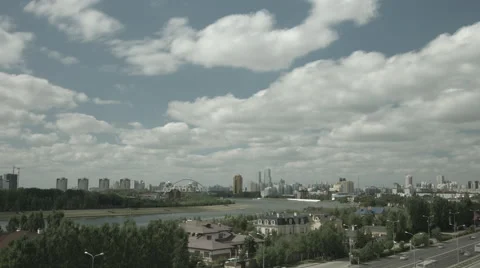 Timelapse view of city clouds Astana Video stock 59559882