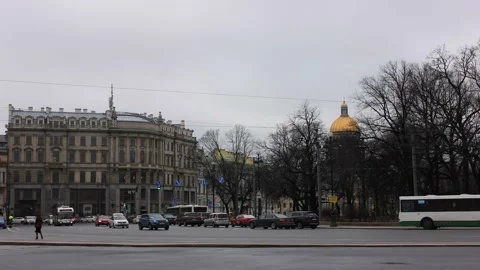 Timelapse view to the city crossroads Stock Footage 130177039