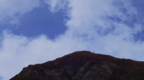 Timelapse view, Clouds and mountains in the Swiss Alps Stock Footage 48511143