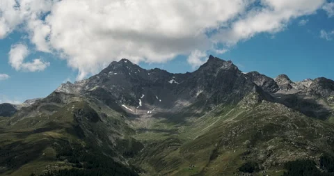 Timelapse view of clouds around Pizzo dei Piani and Pizzo Ferrè from Andossi Stock Footage 260463237