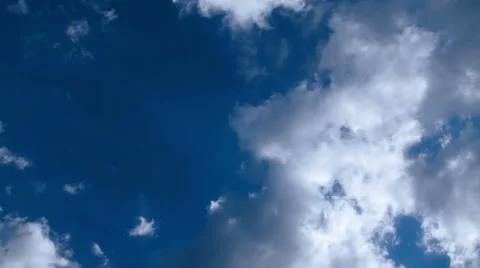 Timelapse view, dark clouds in front of blue sky Video stock 40227996