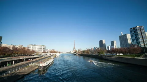 A Timelapse View on Eiffel Tower Paris in France by Day Stock Footage 57920296