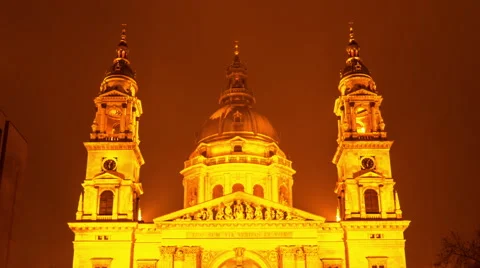 Timelapse view on the famous Basilica St. Stephen in Budapest Stock-Footage 63018758