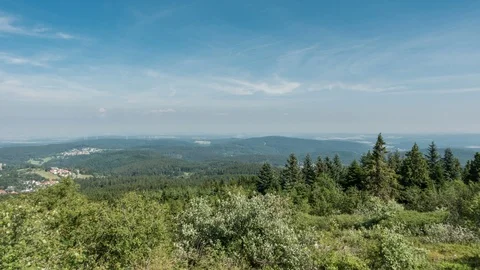 Timelapse - View from the Feldberg - highest mountain in the Taunus Видео 111139268