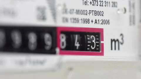 Timelapse view of the gas meter Stock Footage 229754407
