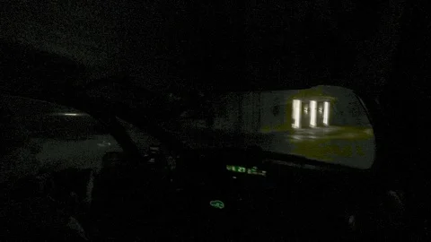 Timelapse, view from inside of a car moving in the night Stock Footage 101099301