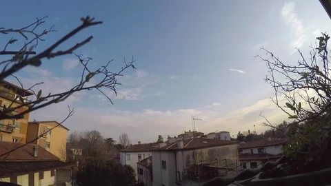 Timelapse view in Itlay from window to sky Stock Footage 73545735