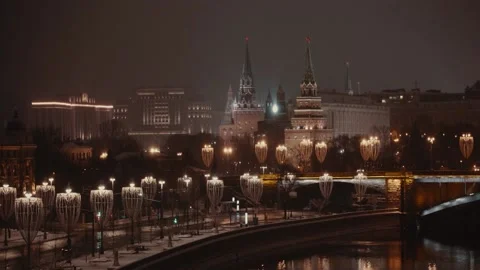 Timelapse with a view of the Kremlin Video stock 233200796