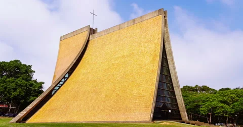 Timelapse View Of Luce Memorial Chapel In The Daytime. 4K Stock Footage 52953591