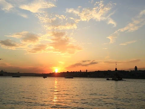 Timelapse view of Maiden's Tower Video stock 73598979