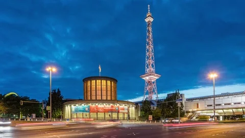 Timelapse view of Messe Berlin Stock Footage 114608294