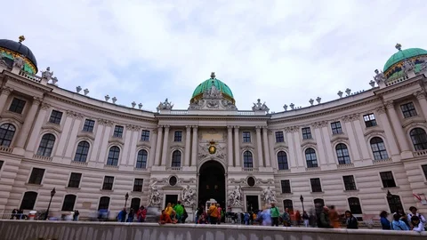 Timelapse view of  Michaelerplatz in central Vienna Stock Footage 115713873