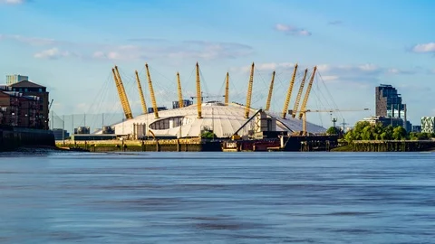 Timelapse view of the millennium dome in Greenwich (London) Stock Footage 92304711