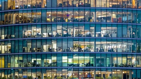 Timelapse view of an modern office building at London Bridge Stock Footage 312162458