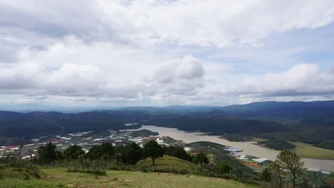Timelapse view of the mountain in Da Lat city (Dalat), Vietnam. Stock Footage 83293547