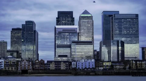 Timelapse view of office buildings Stock Footage 58109540