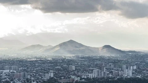 Timelapse View over Santiago de Chile Video stock 75909982
