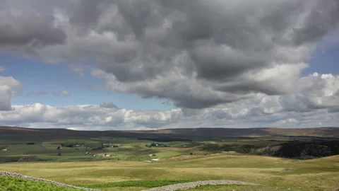 Timelapse of the View over Upper Teesdale from Cronkley Fell, Teesdale, UK Stock Footage 158436504