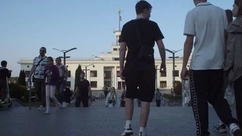 Timelapse view of pedestrians Video stock 248056804
