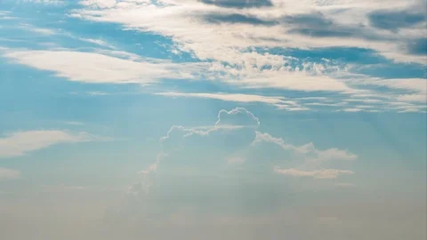 Timelapse view of rolling clouds in blue sky Stock Footage 108281226