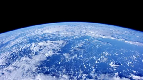 Timelapse View of Satellite Gravitating Around Planet Earth (NASA) Stock Footage
