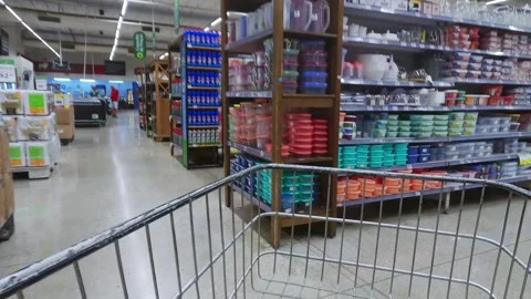 Timelapse of the view from a shopping cart Video stock 302525567